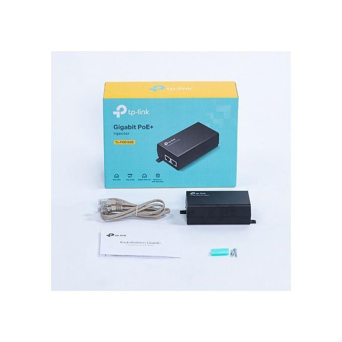 TP-LINK PoE+ Injector Adapter. 1× Gigabit PoE Port, 1× Gigabit Non-PoE Port. 2 TP-LINK PoE+ Injector Adapter. 1× Gigabit PoE Port, 1× Gigabit Non-PoE Port. 2