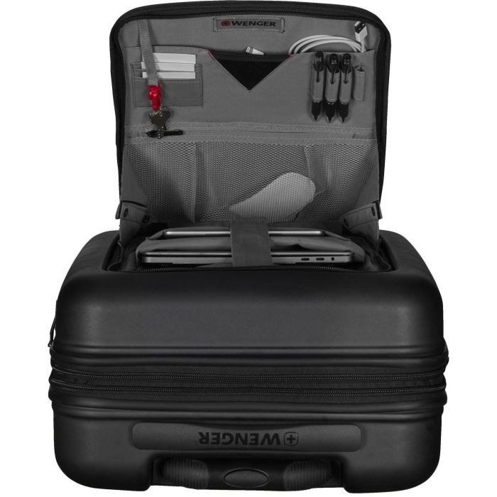 Wenger Maleta de Cabina Syntry con Compartimento para Portátil 14", 4 Ruedas Pivotantes, Negro/Gris, 36L 12