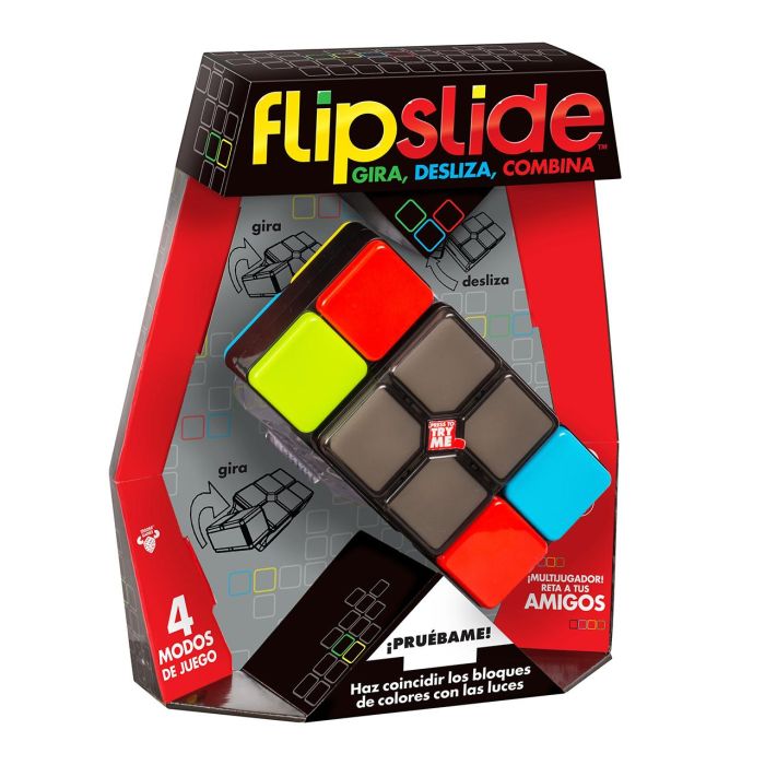 Moose 90984 Juego Flipslide. Juguete Electrónico de Memoria y Velocidad. 4 Modos de Juego. Portátil. Para Niños +8 Años.