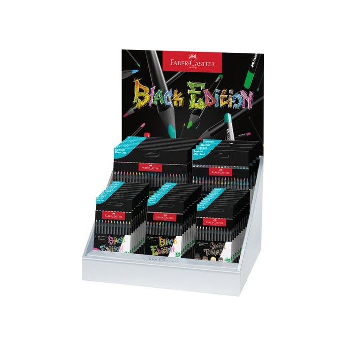 Lapices De Colores Faber-Castell Black Edition Expositor De 44