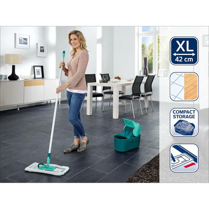 Leifheit Set Profi Compact escoba plana 42 cm | Mango de acero 140 cm | Cubierta Micro Duo para todo tipo de pisos | Cabezal 360° 4 Leifheit Set Profi Compact escoba plana 42 cm | Mango de acero 140 cm | Cubierta Micro Duo para todo tipo de pisos | Cabezal 360° 4