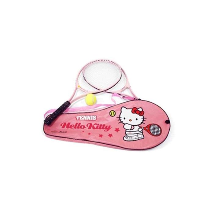 Hello Kitty Raquetas de Tenis de Aluminio con Bolsa y Pelota, 47x28x56 cm