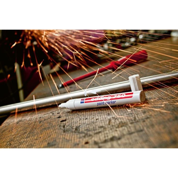 EDDING Marcador permanente 750 tinta opaca punta conica trazo 2-4mm blanco 2 EDDING Marcador permanente 750 tinta opaca punta conica trazo 2-4mm blanco 2