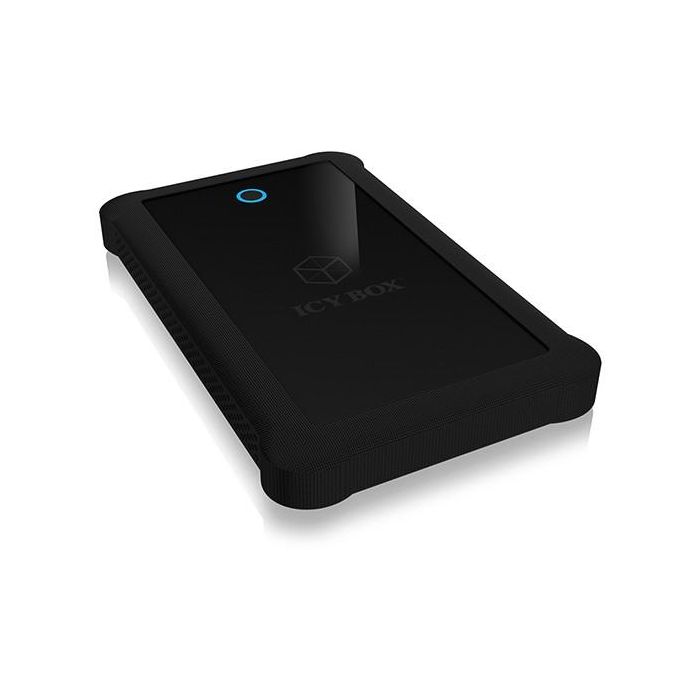 ICY BOX IB-233U3-B Carcasa Externa para Disco Duro/SSD SATA de 2.5" USB-A 3.0 con Funda de Silicona Negra 7