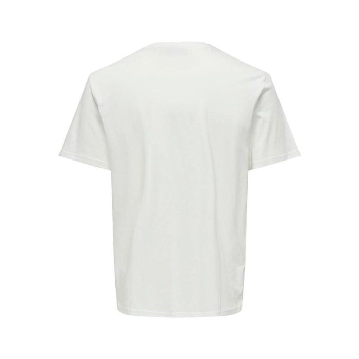 Camiseta de Manga Corta Hombre Only & Sons Onskolton Reg Beach Blanco