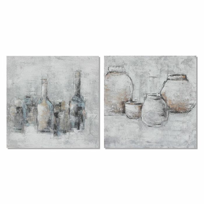 Cuadro DKD Home Decor 100 x 2,8 x 100 cm Jarrón Tradicional (2 Unidades) Cuadro DKD Home Decor 100 x 2,8 x 100 cm Jarrón Tradicional (2 Unidades)