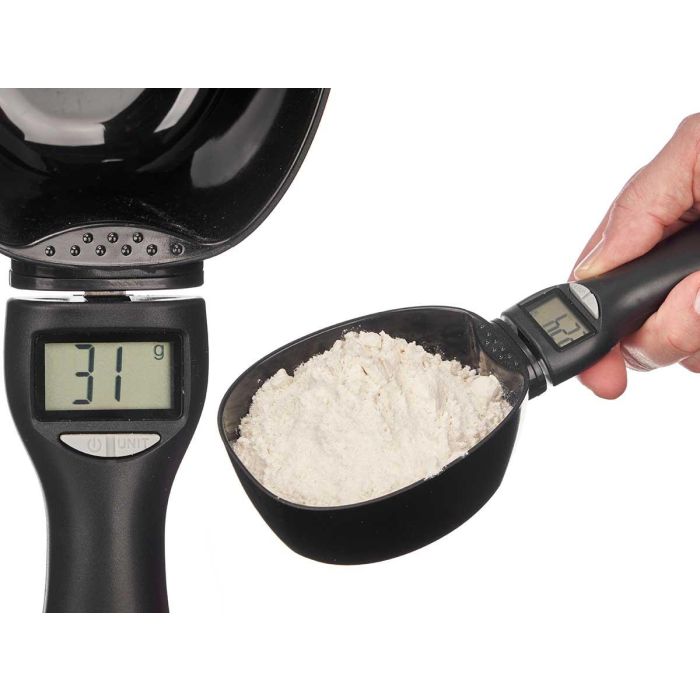Pala Báscula Digital Cocina Negra Kinvara 9.3x5.1x23 cm, ABS, Incluye Pilas (12 Unidades) 3