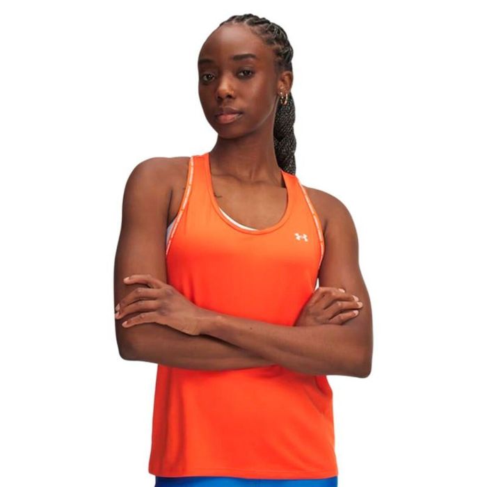 Camiseta para Mujer sin Mangas Under Armour Tech Knockout Naranja Fitness 18-20 años 0 Camiseta para Mujer sin Mangas Under Armour Tech Knockout Naranja Fitness 18-20 años 0