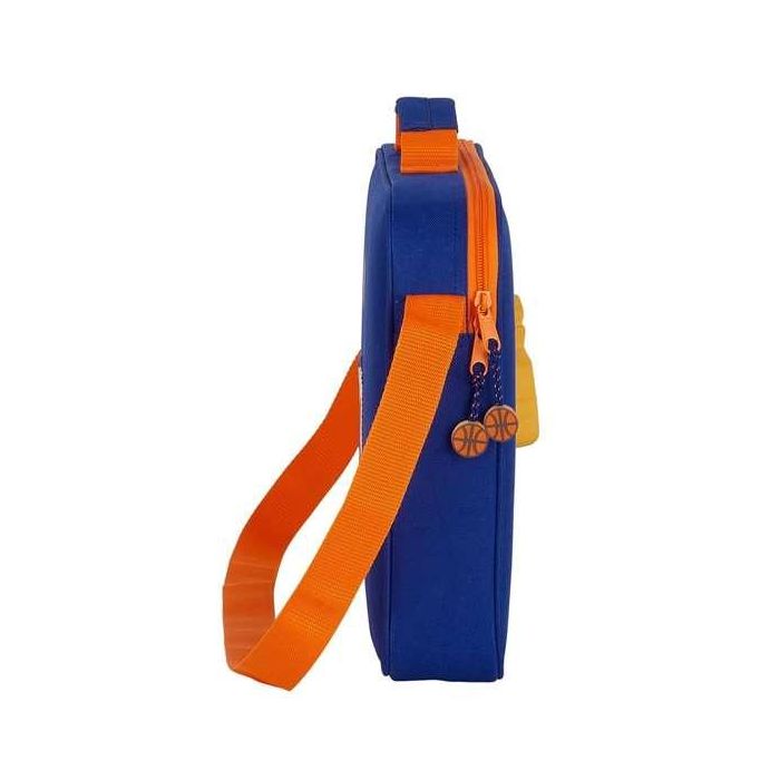 Cartera Escolar Valencia Basket Azul Naranja (38 x 28 x 6 cm)