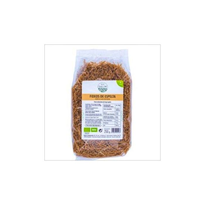 ECO SALIM Fideos de Espelta Integrales y Blancos 250g Bio Vegan - Pasta Alimenticia Ecológica