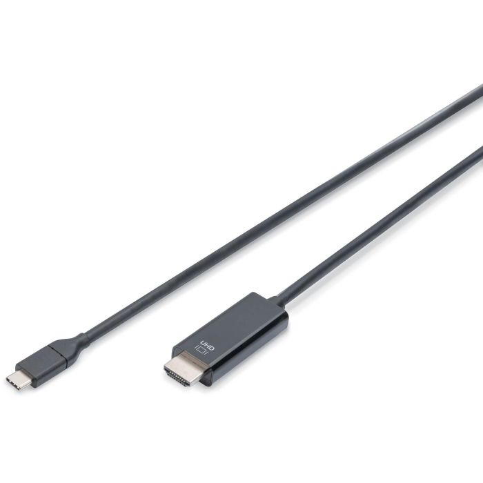 Digitus Cable Adaptador USB-C a HDMI 4K Macho/Macho 5m Negro - Conector USB Tipo C a DisplayPort Macho/Macho