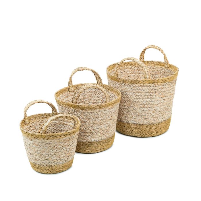 Inde Cesta Cónica Seagrass con Asas 25 cm 8 Inde Cesta Cónica Seagrass con Asas 25 cm 8