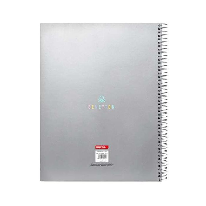 Libreta Benetton Silver Plateado A4 120 Hojas 1 Libreta Benetton Silver Plateado A4 120 Hojas 1