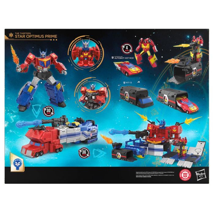 HASBRO Transformers Generations War for Cybertron: Figura Optimus Prime The Thirteen Age of the Primes 38cm, Robot a Camión y Estación de Combate, con Autobot Hot Rod 0 HASBRO Transformers Generations War for Cybertron: Figura Optimus Prime The Thirteen Age of the Primes 38cm, Robot a Camión y Estación de Combate, con Autobot Hot Rod 0