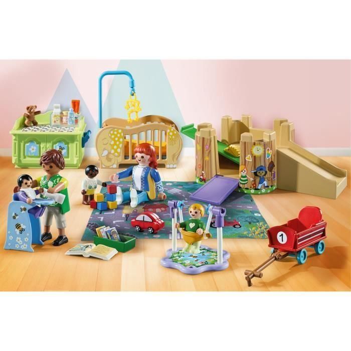 PLAYMOBIL 71649 Promo Pack Set Primera Infancia con 5 Figuras, Cochecito Doble, Vagón, Torre de Juego, Tobogán y Cuna - Edad +4 Años 1 PLAYMOBIL 71649 Promo Pack Set Primera Infancia con 5 Figuras, Cochecito Doble, Vagón, Torre de Juego, Tobogán y Cuna - Edad +4 Años 1