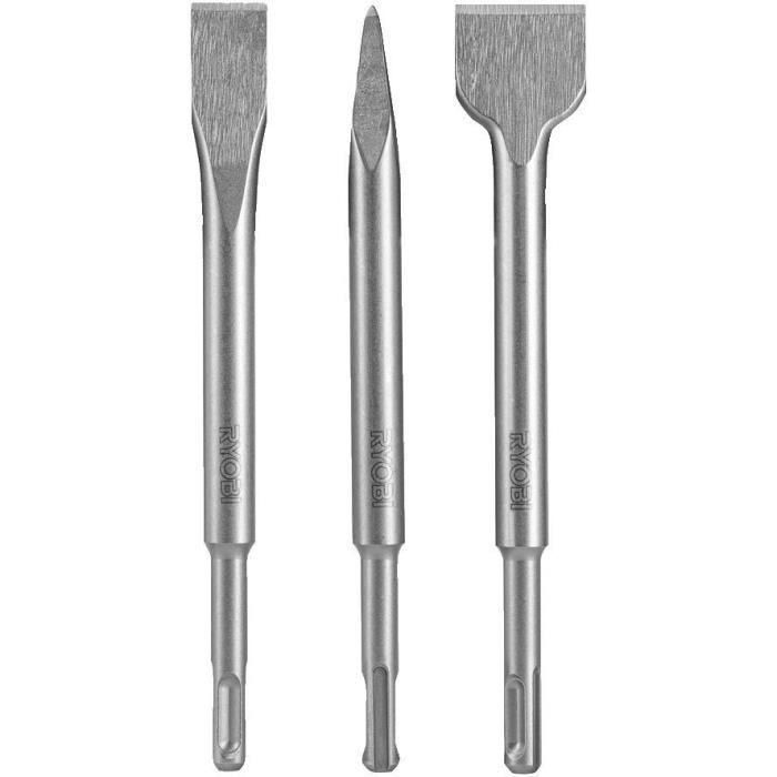 RYOBI SDS + Kit de 3 cinceles (1 punta, 1 plano, 1 pico) RAKSPC03 1 RYOBI SDS + Kit de 3 cinceles (1 punta, 1 plano, 1 pico) RAKSPC03 1