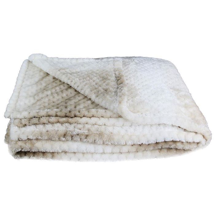 Home Deco Factory Manta Tie Dye Beige XXL 150x200 cm Punto Nido de Abeja Suave para Hogar 1