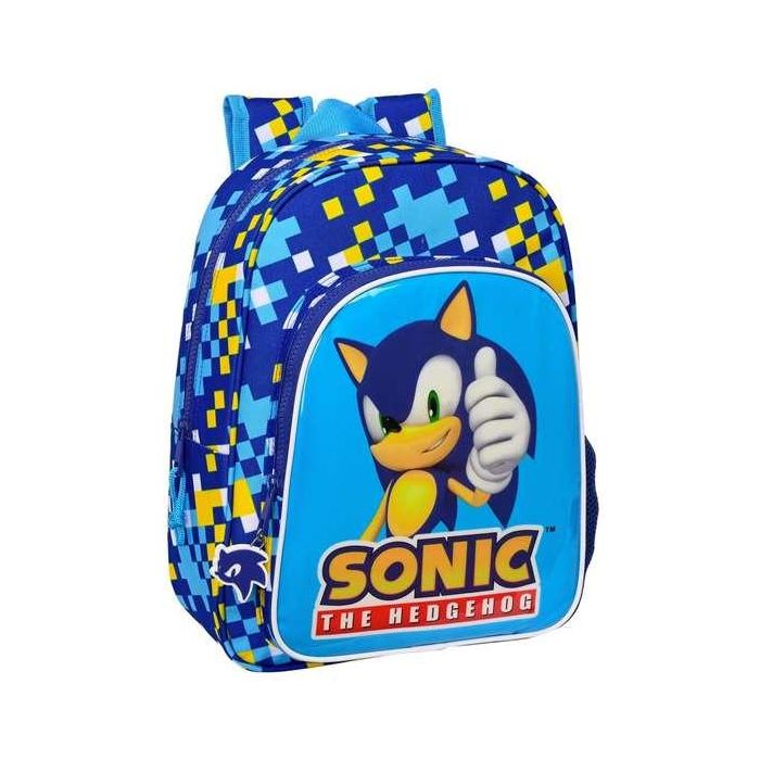 Mochila Escolar Sonic Speed 26 x 34 x 11 cm Azul 3 Mochila Escolar Sonic Speed 26 x 34 x 11 cm Azul 3