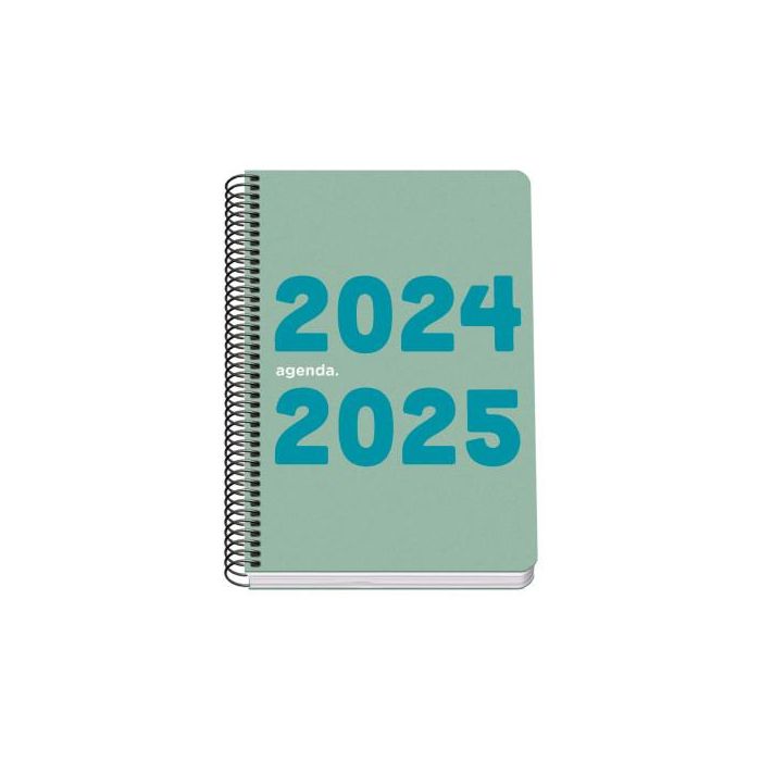 Agenda Escolar 2024-2025 Tamaño A5 Tapa Polipropileno Día Página Memory Basic Verde Dohe 51757