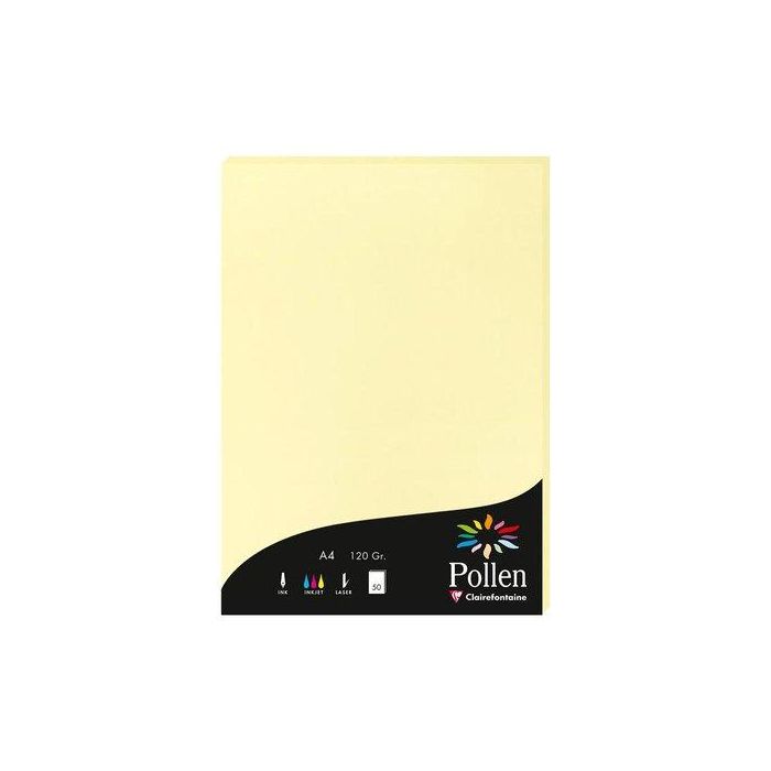 Papel Clairefontaine Pollen A4 120G 50H Canario