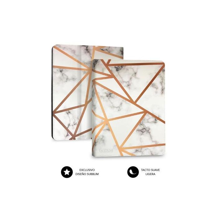 SUBBLIM funda de tablet con teclado bluetooth Keytab Pro BT Trendy Marmol Blanco 3