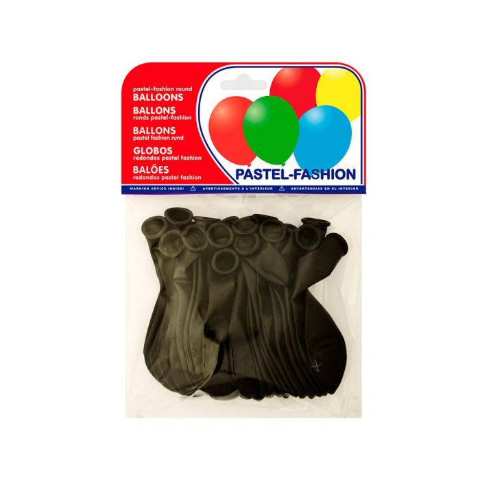 Globo 100% Latex Biodegradable Pastel Negro Bolsa De 20 Unidades 1