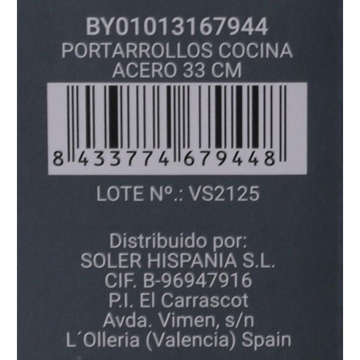 Confortime Portarrollos de Cocina en Acero, 33 cm de Alto x 15 cm de Ancho y Largo (12 Unidades) 6
