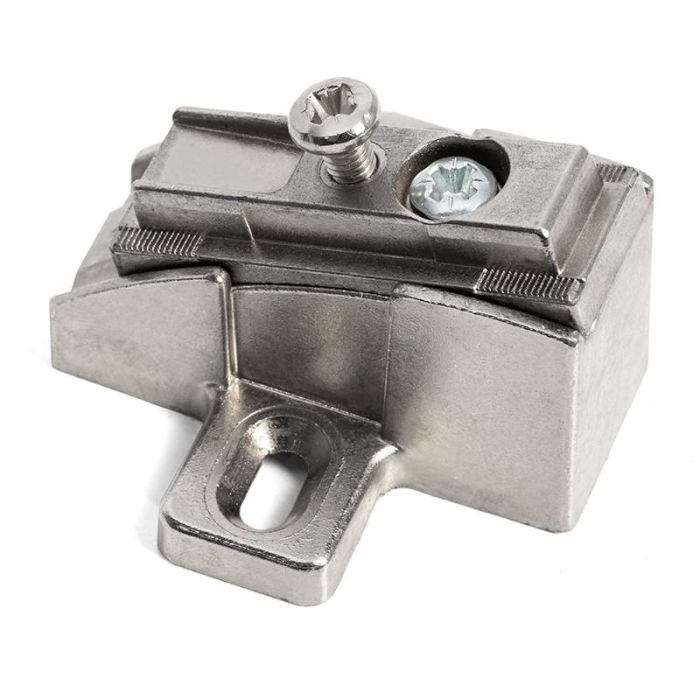 Salice B2V3BW9S Base de Zamak para Bisagras Regulables Ángulo Inclinable de +10º a +30º para Montajes Especiales de Puertas