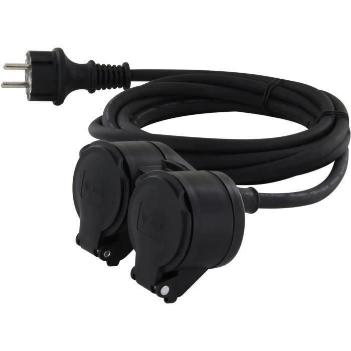 Chacon CHA5411478669197 Extensión Eléctrica Doble Cabeza HO5RR-F 3x1.5mm² IP44 - Cable de 10m 0 Chacon CHA5411478669197 Extensión Eléctrica Doble Cabeza HO5RR-F 3x1.5mm² IP44 - Cable de 10m 0