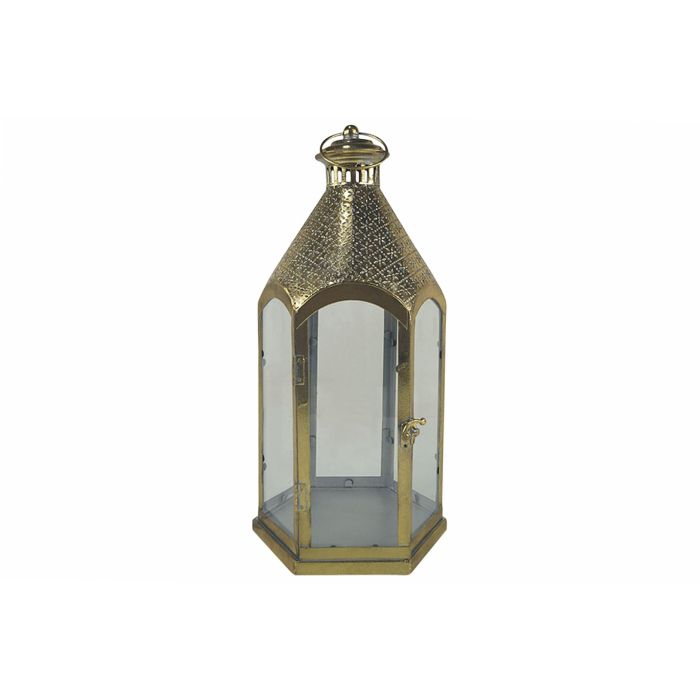 Portavela Arabe DKD Home Decor Dorado 18 x 35.5 x 18 cm