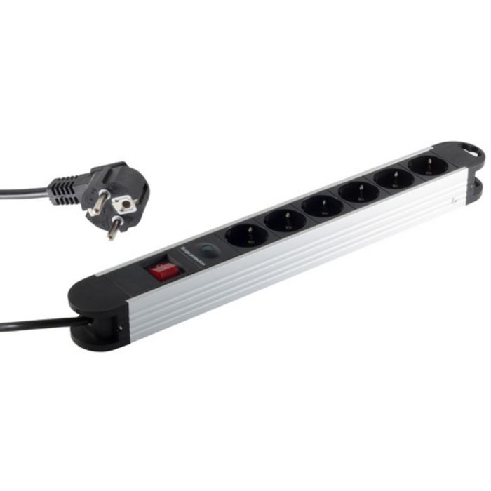 LEGO 60312 Coche de Policía City con 6 Tomas AC, 230V, Interior, Aluminio, Negro/Gris, Longitud de Cable 1,5m