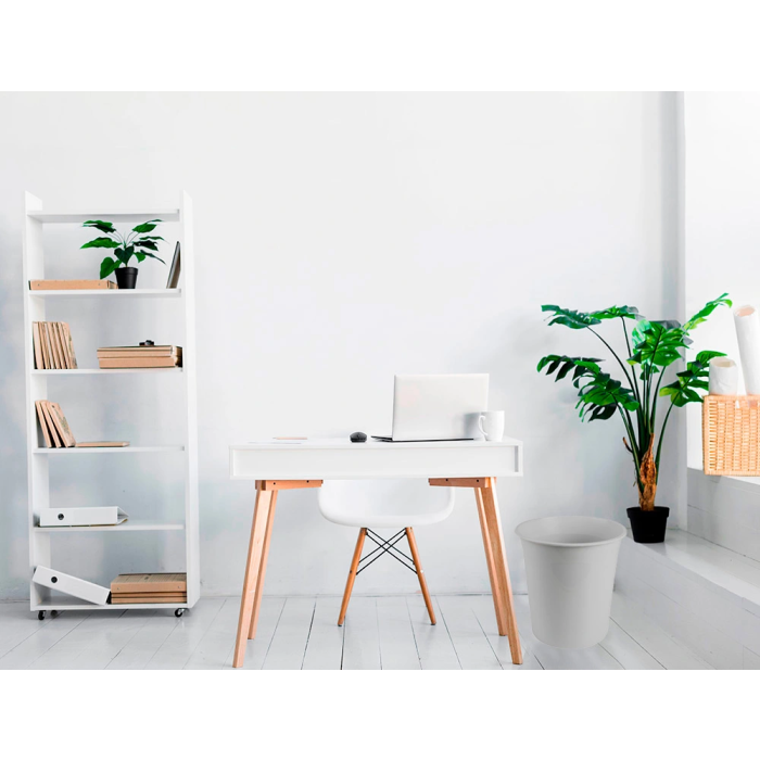 Q-connect Papelera KF00610 Plástico Gris Opaco 13 Litros Ø21 x 29 cm 4