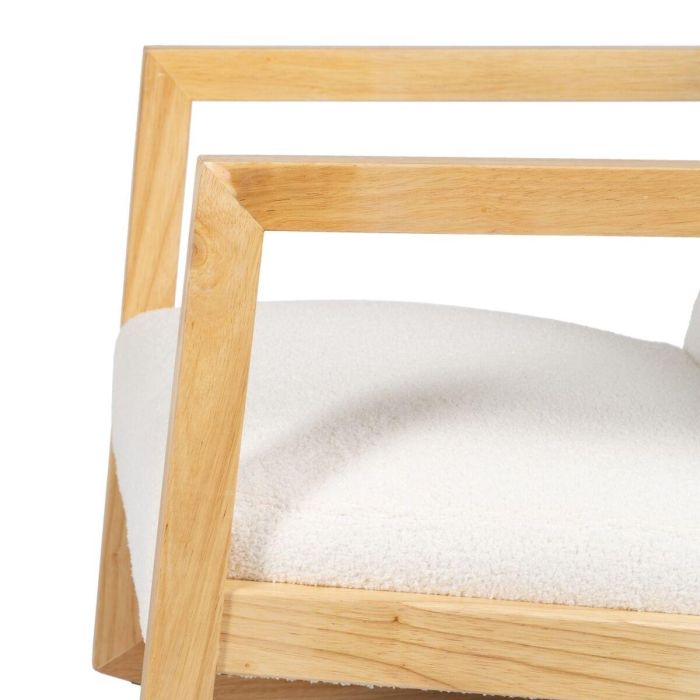 Mecedora Blanco Natural Madera de caucho Tejido 60 x 83 x 72 cm 1 Mecedora Blanco Natural Madera de caucho Tejido 60 x 83 x 72 cm 1
