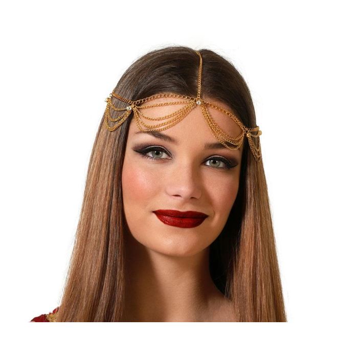 Joya para pelo dorado mujer adulto - Accesorio para disfraz de fiesta temática, carnaval y Halloween 0 Joya para pelo dorado mujer adulto - Accesorio para disfraz de fiesta temática, carnaval y Halloween 0