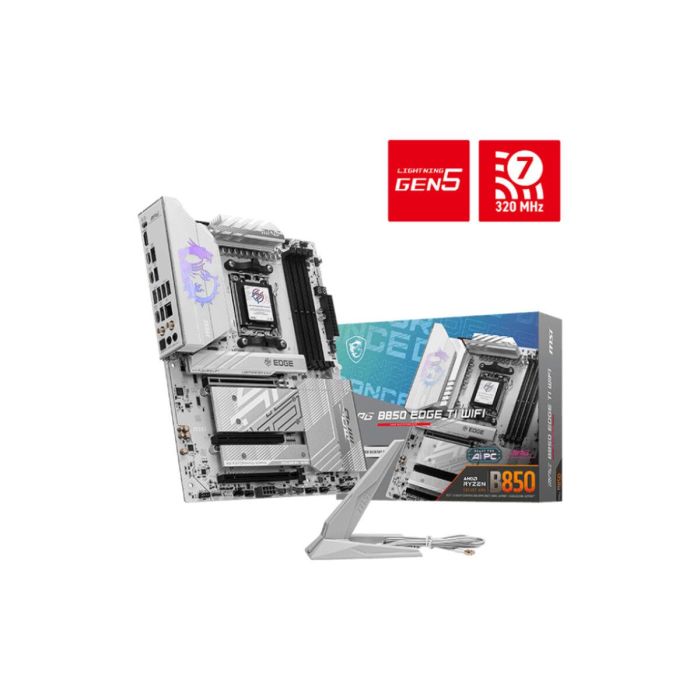 Placa MSI Mpg B850 Edge Ti Wifi,Amd,Am5,B850,4Ddr5,256Gb,Wifi,Atx