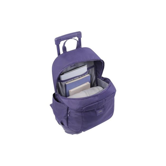 Totto Mochila Escolar con Ruedas Trik Color Morado - Doble Compartimento, Bolsillo para Botella, PC 14 Pulgadas, Refuerzo PVC - MA03TKI003-23100-M4R 5