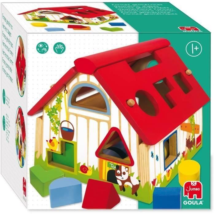 Juguete educativo - GOULA - Formas geométricas - Caja de formas para aprender a reconocer formas Juguete educativo - GOULA - Formas geométricas - Caja de formas para aprender a reconocer formas