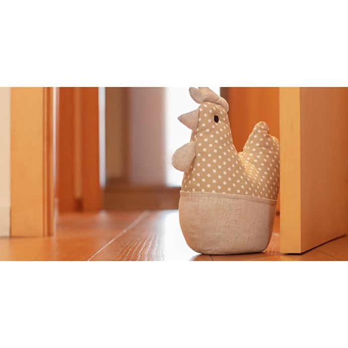 Tope textil sujetapuertas 1kg gallina beige. inofix 1