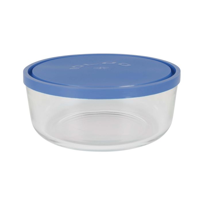 Igloo Fiambrera Redonda con Tapa, 21.5 cm de Diámetro, Azul - Capacidad 2200 cc (6 Unidades) 1