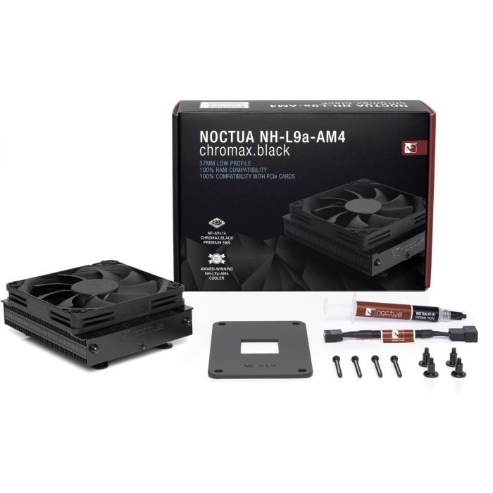 NOCTUA NH-L9a-AM4 Chromax.black - Disipador de CPU de perfil bajo 3 NOCTUA NH-L9a-AM4 Chromax.black - Disipador de CPU de perfil bajo 3