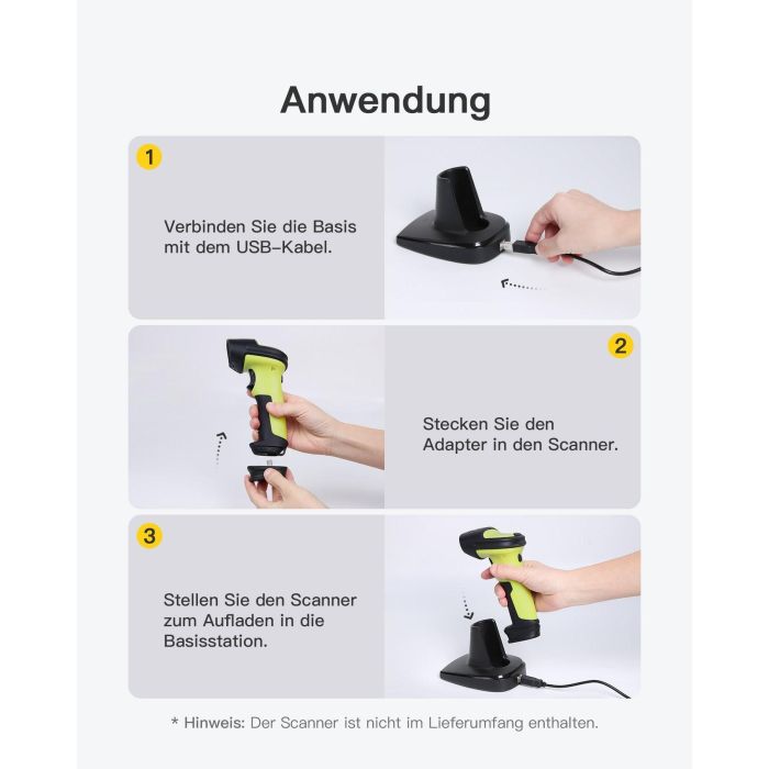 inateck Barcodescanner BS04001 black [BS04001_black] 2