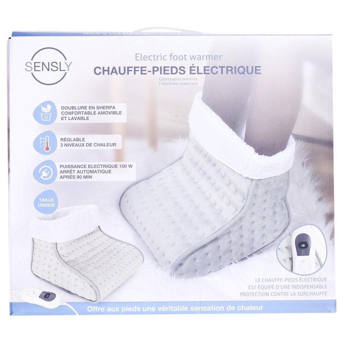 Sensly Calientapiés Eléctrico Grand Froid con Interior Borreguito Recargable Talla Única 1