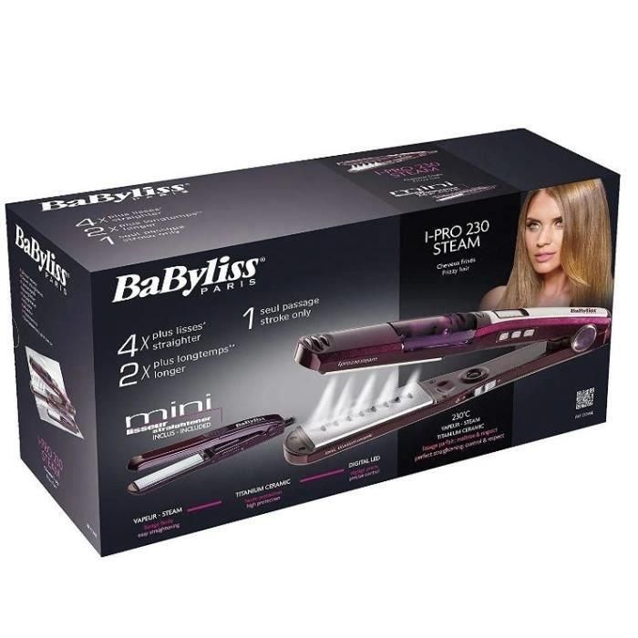 Plancha de vapor y mini plancha I-PRO 230 - BABYLISS - ST396ALE - Cerámica titanio 1