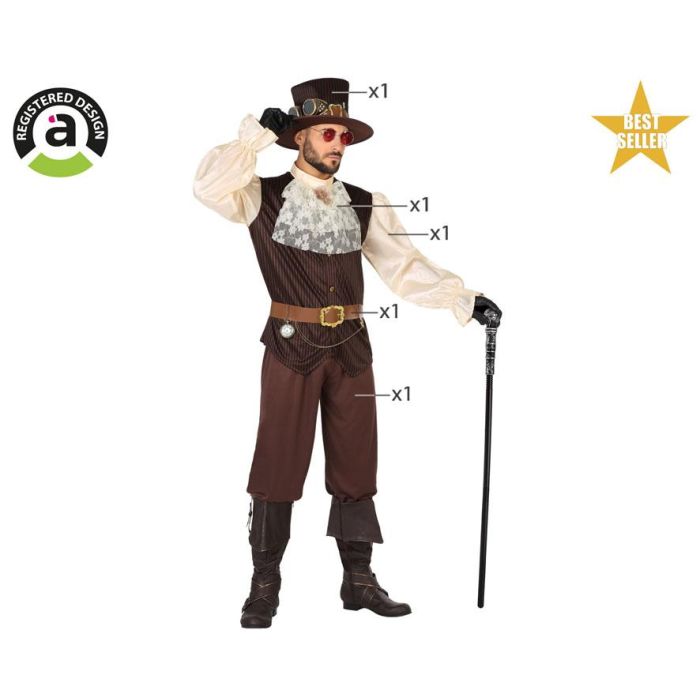 Disfraz Steampunk Hombre Adulto Distopía Talla M-L