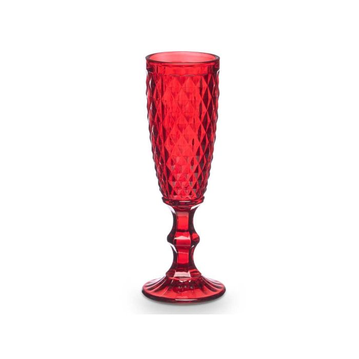Copa Cava Diamante Roja 170 Ml Vivalto 7x20x7cm (24 Unidades) 1 Copa Cava Diamante Roja 170 Ml Vivalto 7x20x7cm (24 Unidades) 1