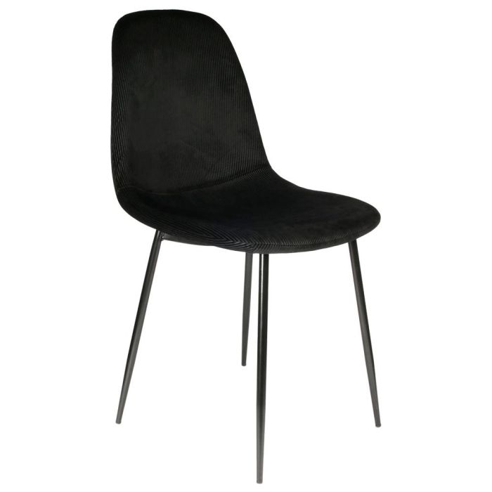Home Deco Factory Silla Giulia Terciopelo Negra - Colección Lounge