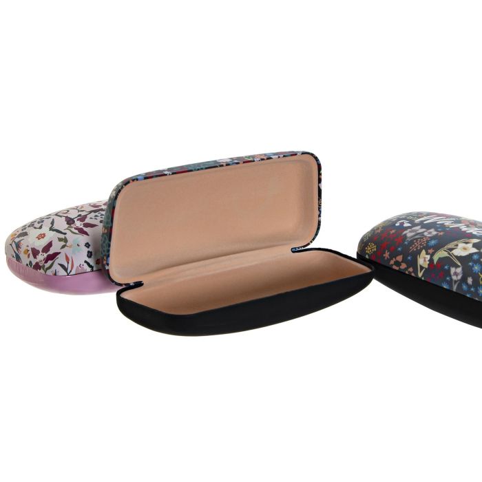 DKD Home Decor Funda Gafas Moderno Azul Negro Colores Surtidos - Pack 12 Unidades de PU y Metal - 16x7x5.5cm 2