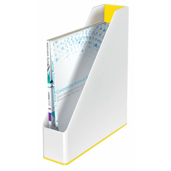Revistero Leitz Amarillo Blanco A4 Poliestireno 7,3 x 31,8 x 27,2 cm 1 Revistero Leitz Amarillo Blanco A4 Poliestireno 7,3 x 31,8 x 27,2 cm 1