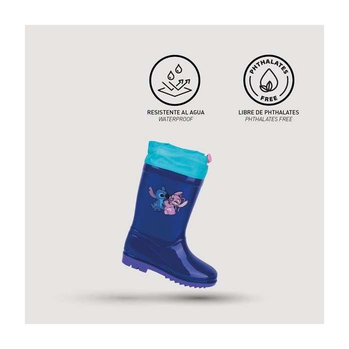 Botas de Agua Infantiles Stitch Azul 27 3