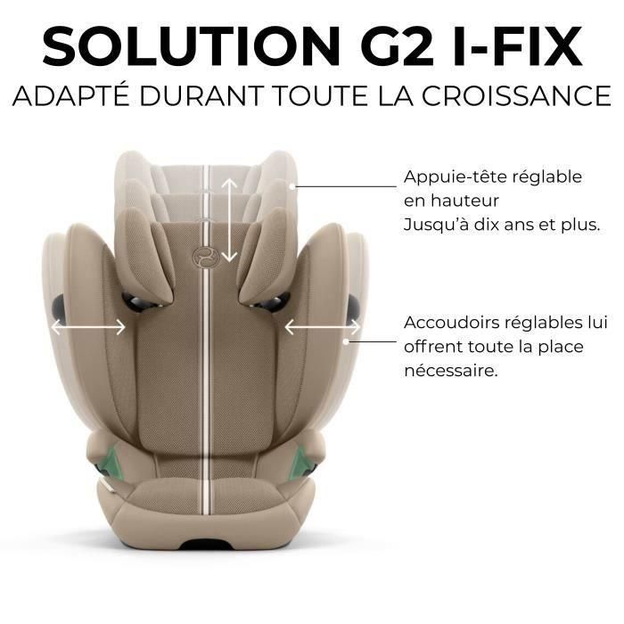 CYBEX CYB4063846470105 Silla de coche Solution G2 i-Fix Plus Fabric - Gris piedra 3